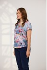 CHARM BLOUSE - denim stri